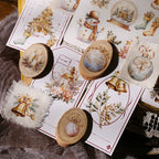 Golden Christmas Matte Rub-on Transfers 2 Small Sheets