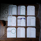 Retro Letterpress Printed Label Tag Cards