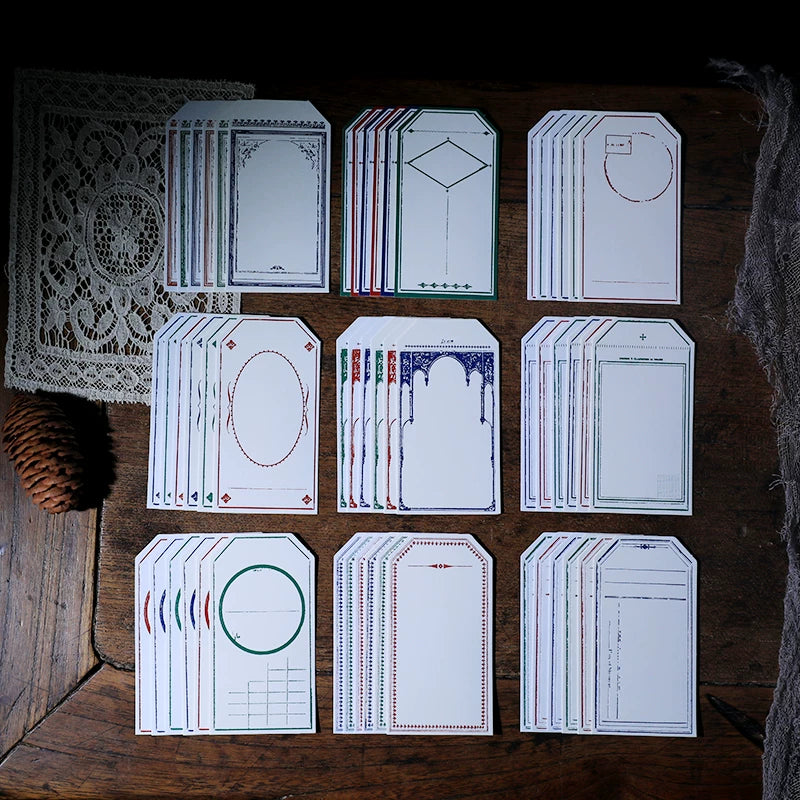 Retro Letterpress Printed Label Tag Cards