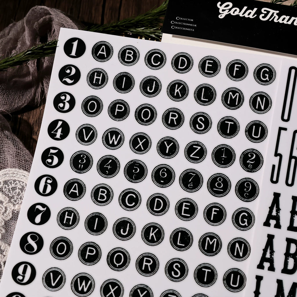 Alphabet and Number UV-DTF Rub-on Stickers