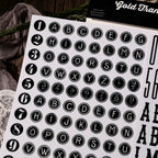 Alphabet and Number UV-DTF Rub-on Stickers