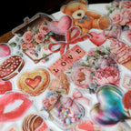 Pink Valentine's Day Vellum Stickers