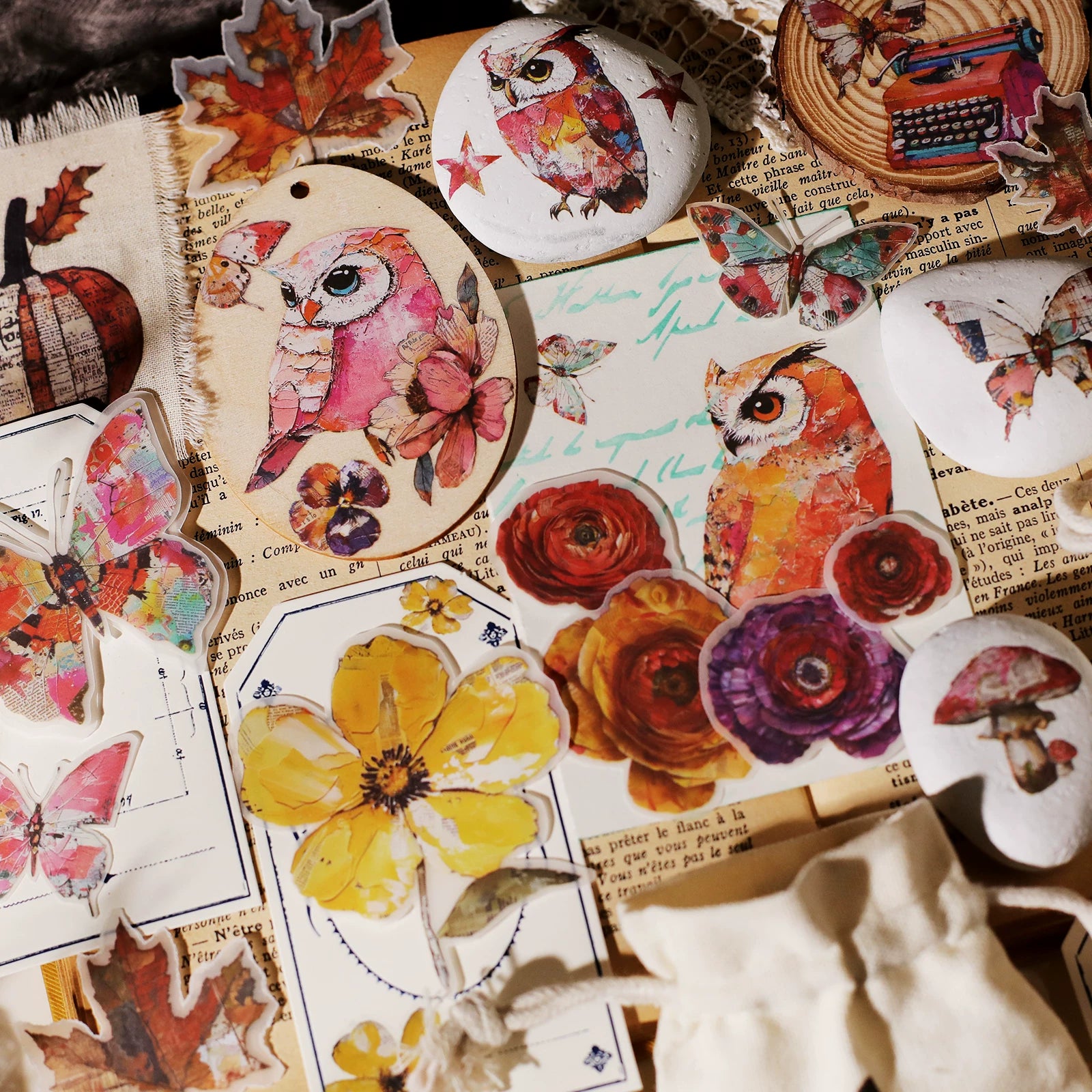 Owl Matte Rub-on Transfers