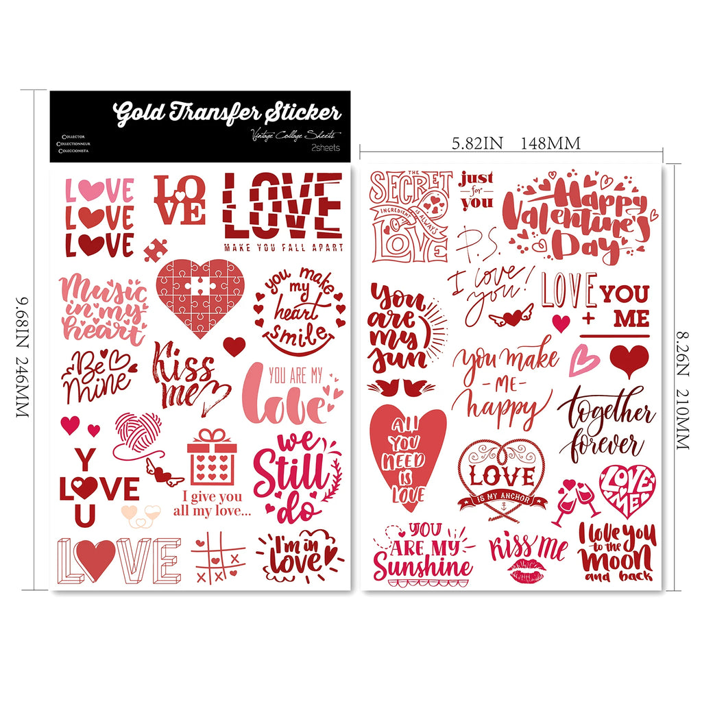 Valentine's Day UV-DTF Rub-on Stickers
