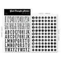 Alphabet and Number UV-DTF Rub-on Stickers