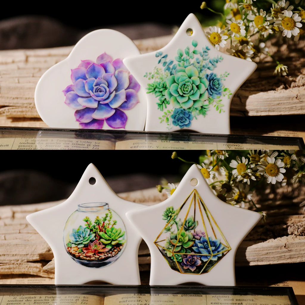 Succulents UV-DTF Rub-on Stickers