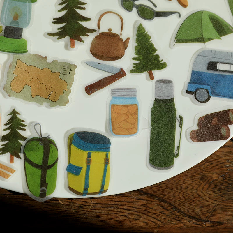 Camping Vellum Stickers