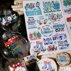 Christmas Snow UV-DTF Rub-on Stickers