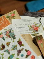 Flower Embroidery Matte Rub-on Transfers 1 Sheet