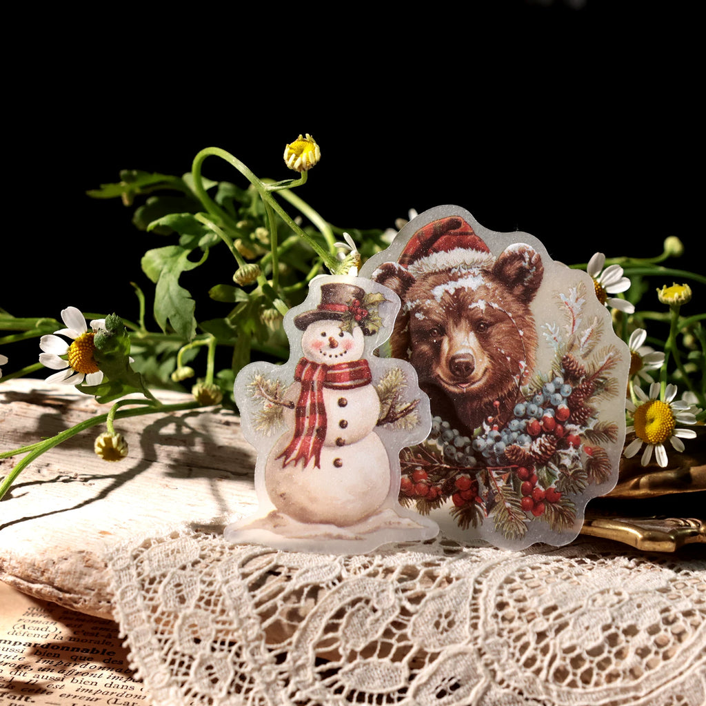 Christmas Bear Vellum Stickers