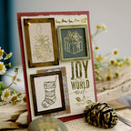 Gold Foil Christmas Rub-on Transfer Stickers