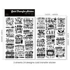 Kitchen Phrases UV-DTF Rub-on Stickers