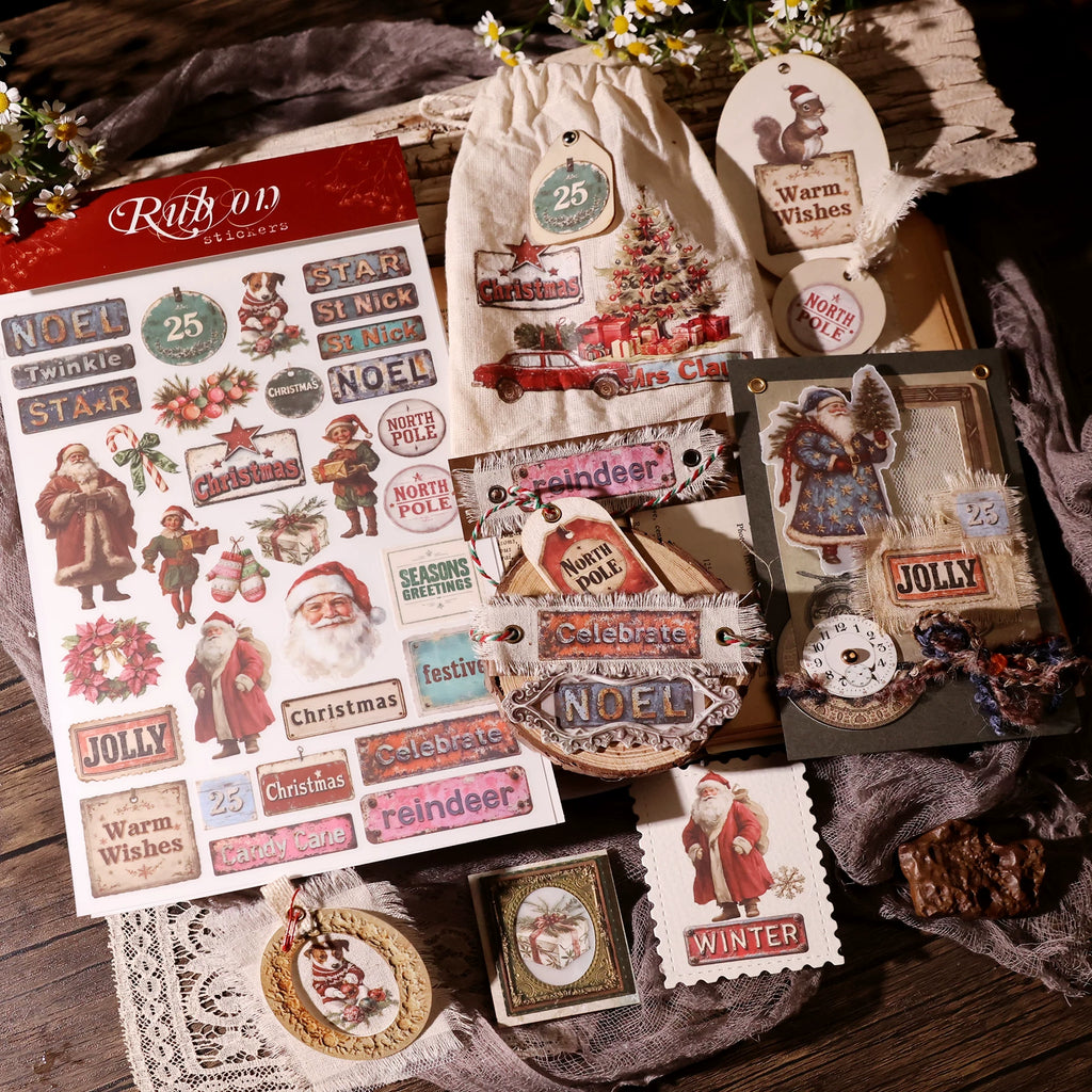 Christmas Signs Matte Rub-on Transfers