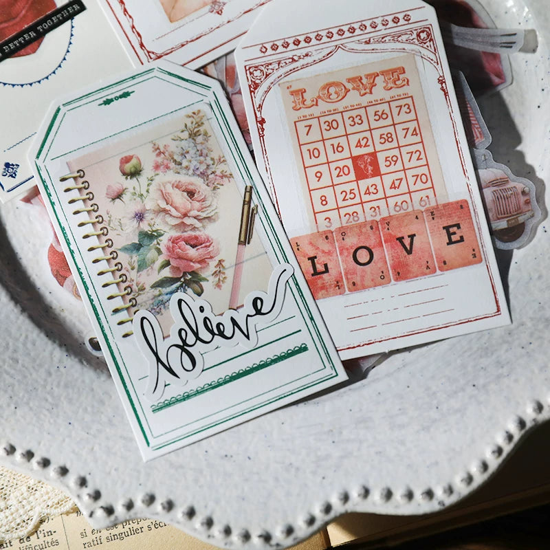 Pink Valentine's Day Vellum Stickers