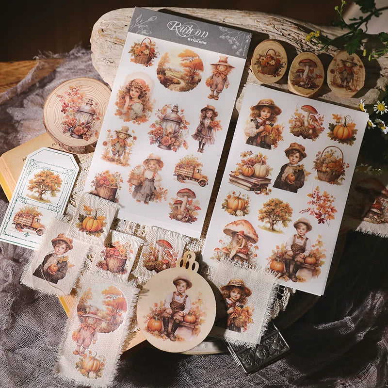Thanksgiving Matte Rub-on Transfers 2 Small Sheets
