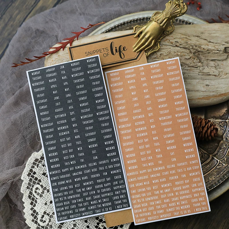 Words and Phrases Strips Self-adhesive Stickers
