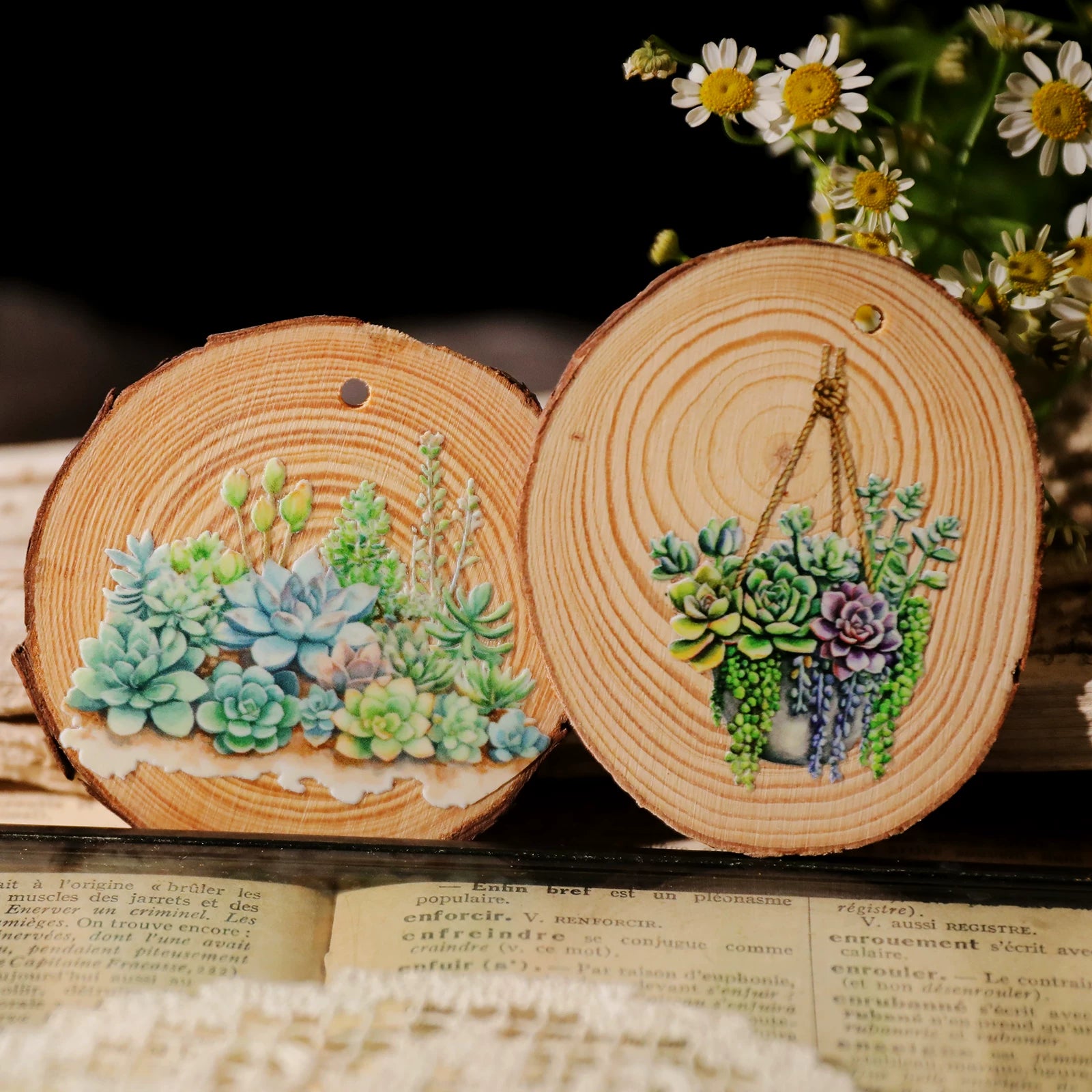 Succulents UV-DTF Rub-on Stickers