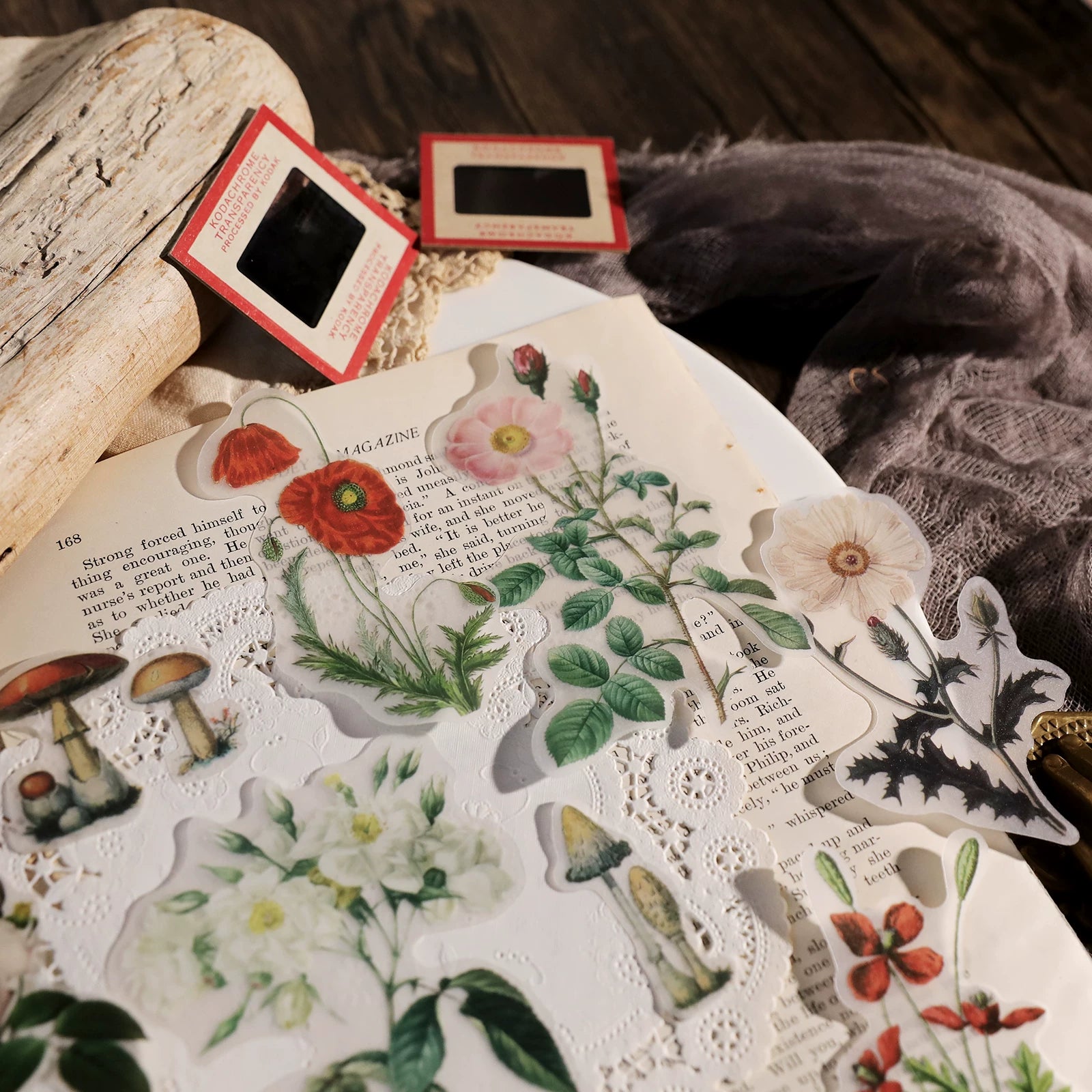 Larger Flowers Vellum Stickers