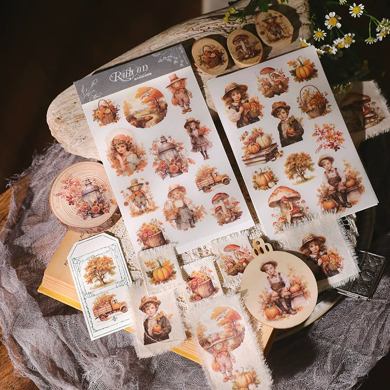 Thanksgiving Matte Rub-on Transfers 2 Small Sheets