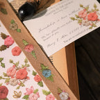 Flower Embroidery Matte Rub-on Transfers 1 Sheet