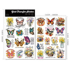 Butterflies Phrases UV-DTF Rub-on Stickers
