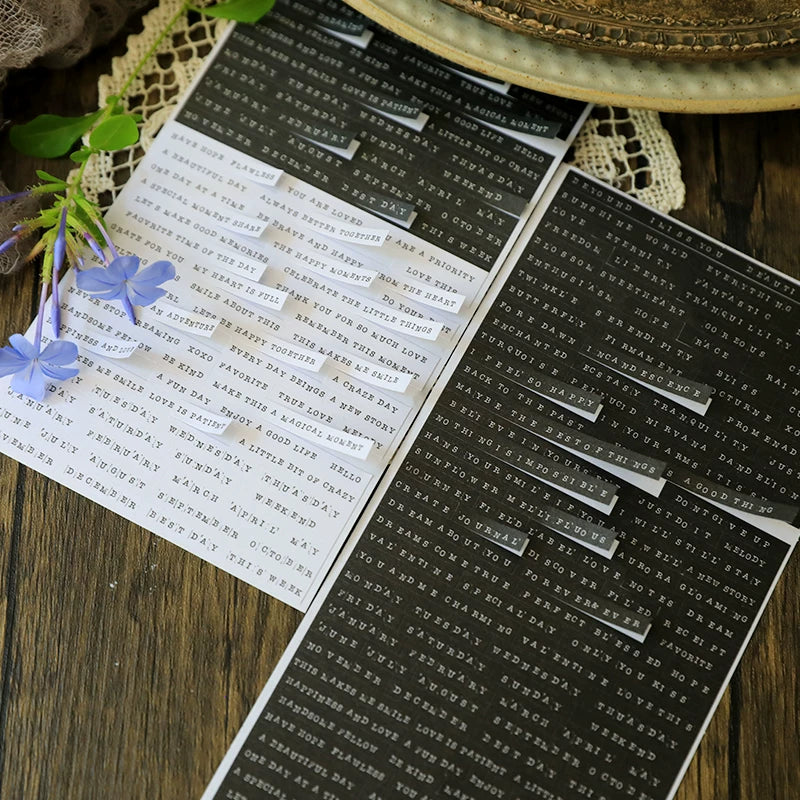 Words and Phrases Strips Self-adhesive Stickers