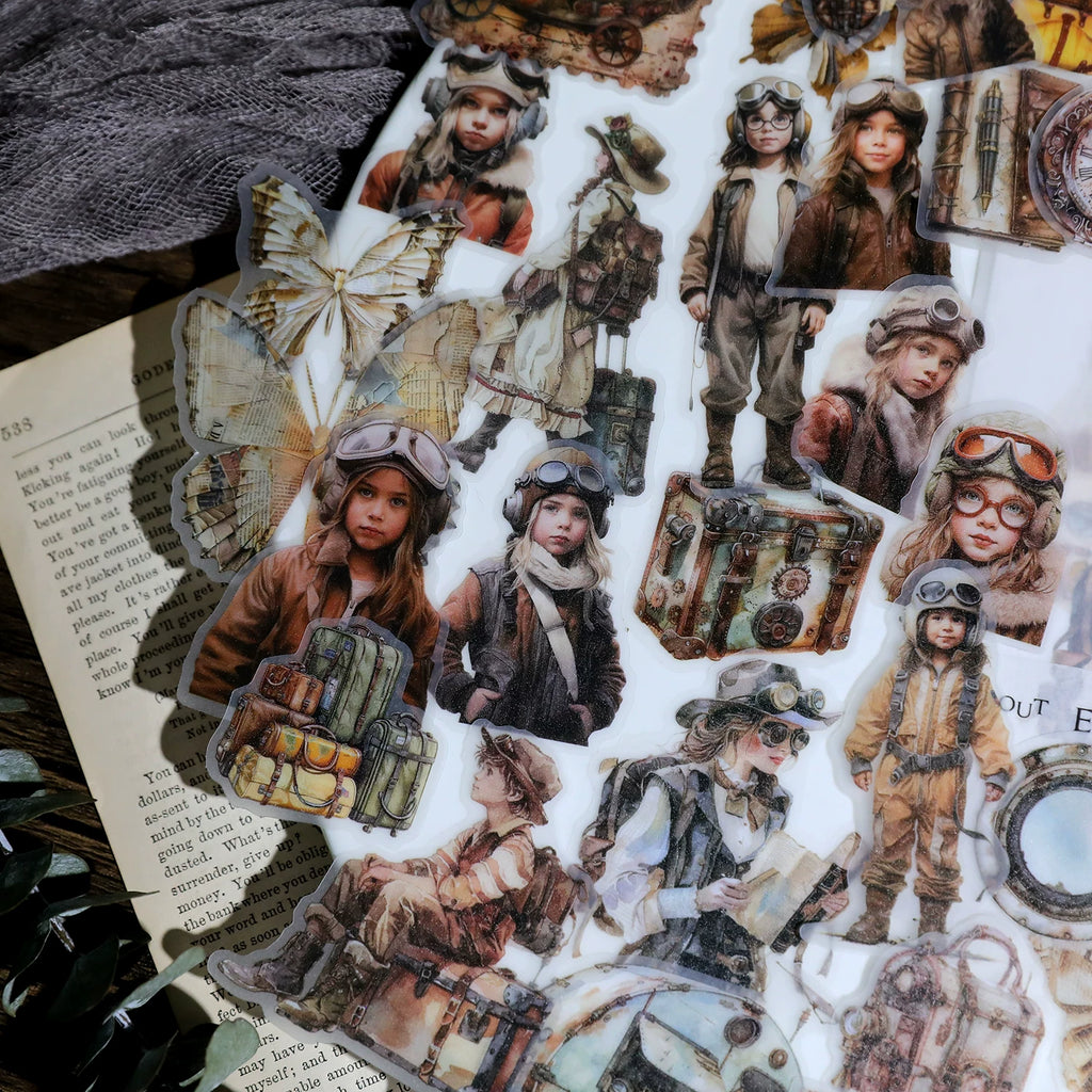Steam Travel Vellum Stickers
