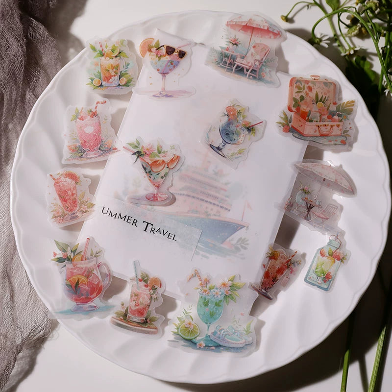 Summer Travel Vellum Stickers