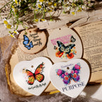 Butterflies Phrases UV-DTF Rub-on Stickers