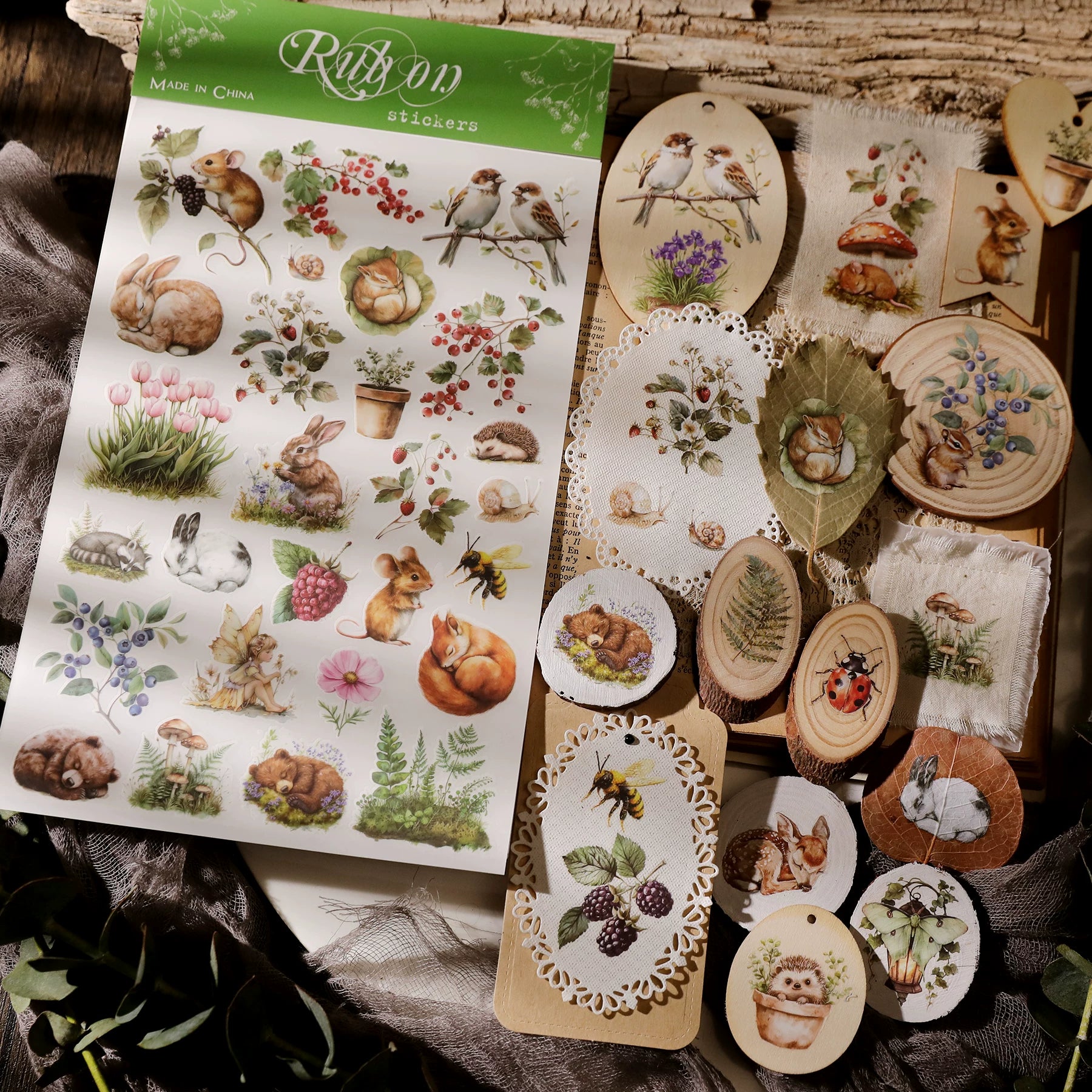 Easter Matte Rub-on Transfers - Green