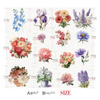 Blooming Flowers Vellum Stickers