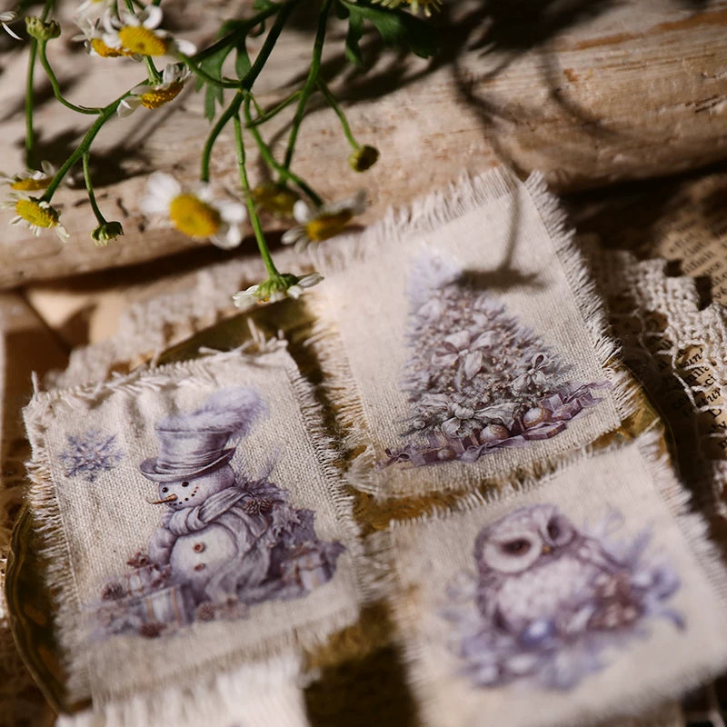 Silver Christmas Matte Rub-on Transfers 2 Small Sheets