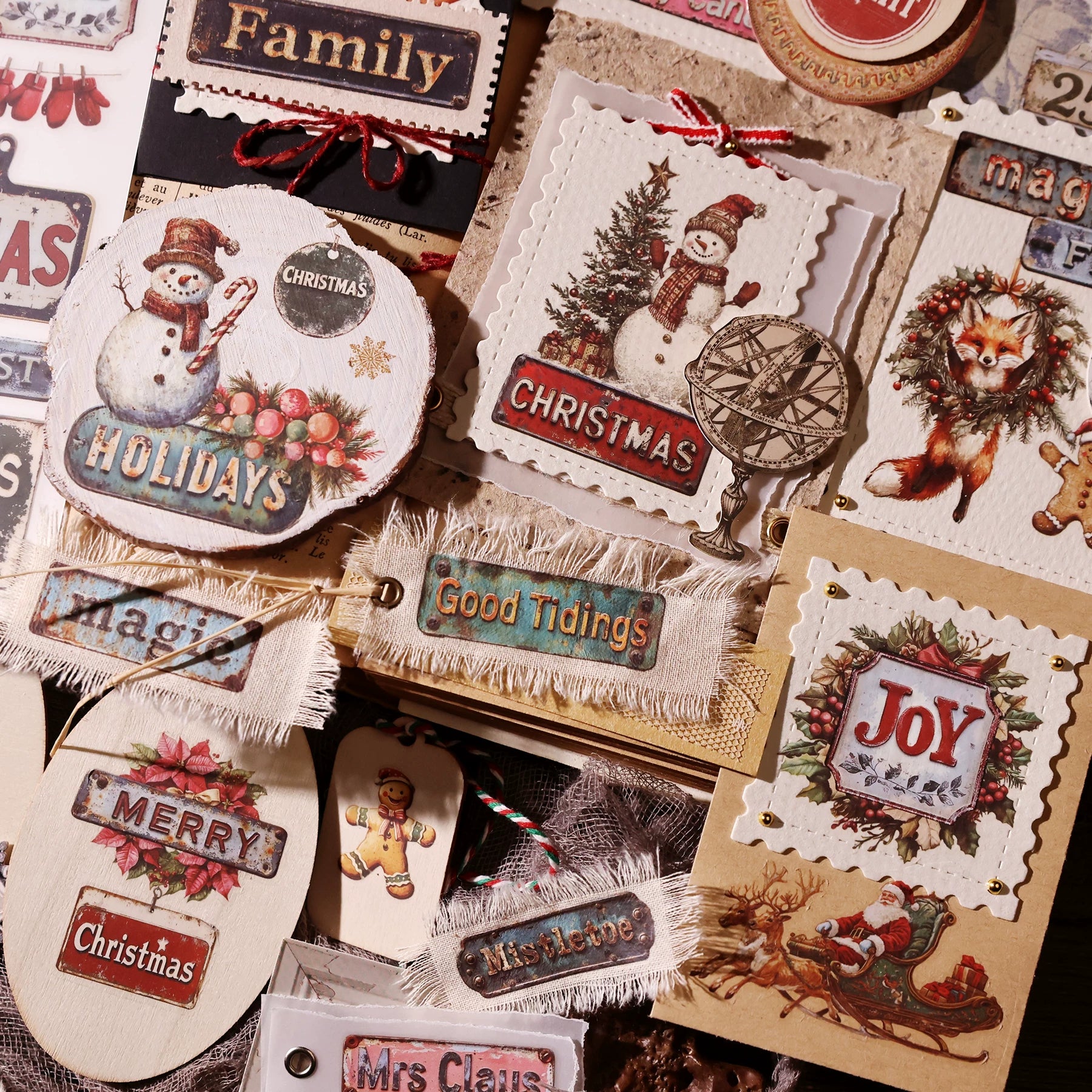 Christmas Signs Matte Rub-on Transfers