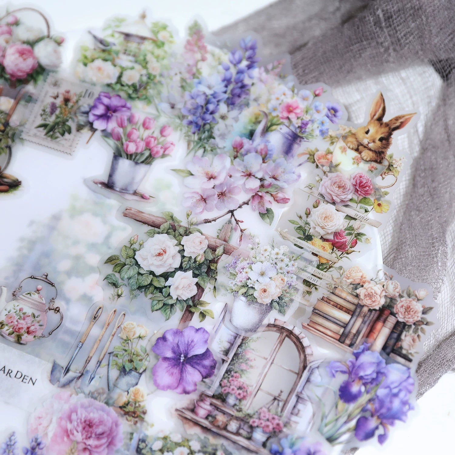 Spring Easter Garden Vellum Stickers