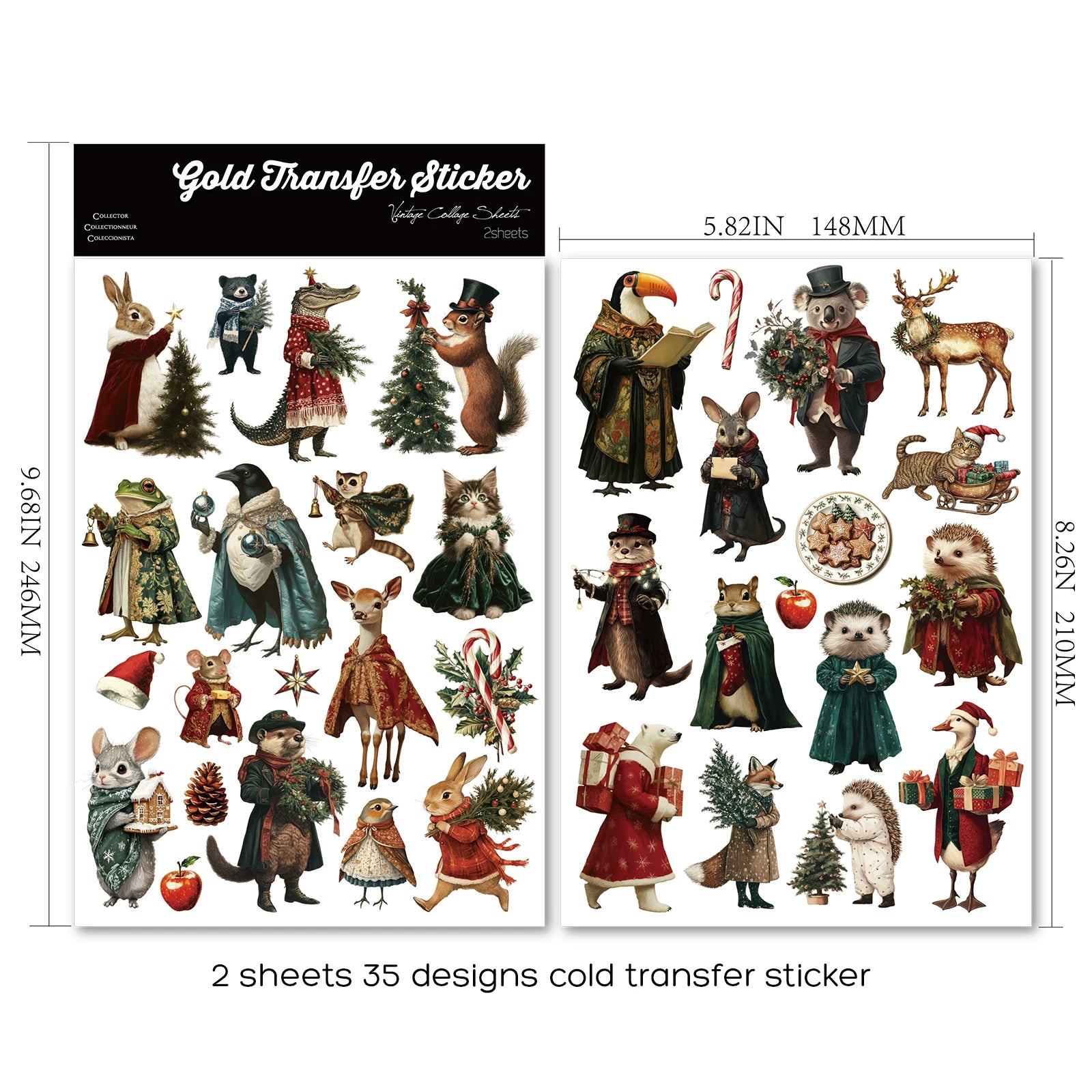 Christmas Magical Creatures UV-DTF Rub-on Stickers