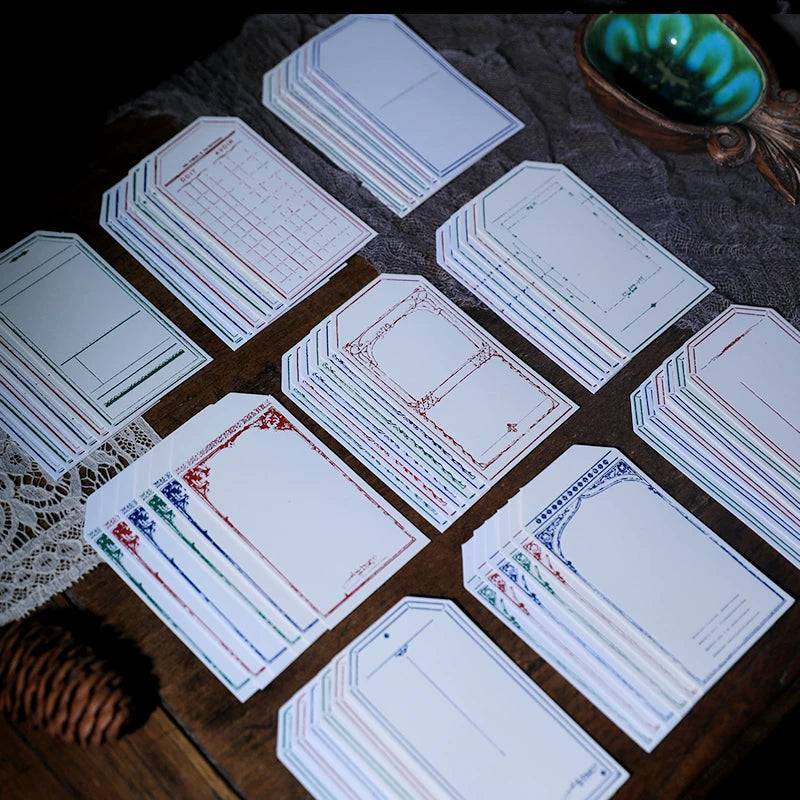 Retro Letterpress Printed Label Tag Cards