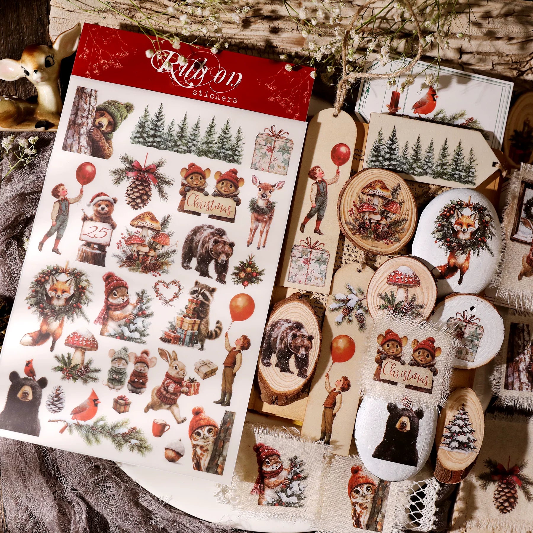 Christmas Matte Rub-on Transfers