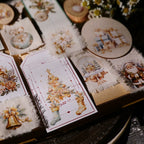 Golden Christmas Matte Rub-on Transfers 2 Small Sheets