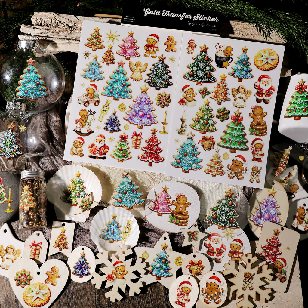 Christmas Gingerbread Man UV-DTF Rub-on Stickers
