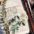 Larger Flowers Vellum Stickers