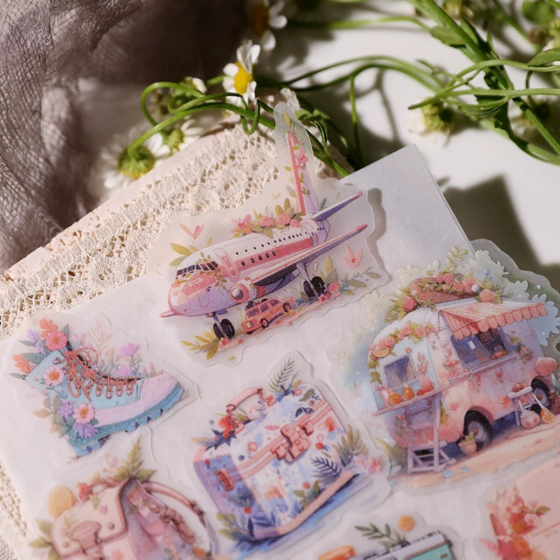 Summer Travel Vellum Stickers
