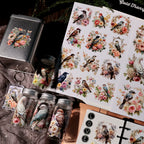 Flowers and Birds UV-DTF Rub-on Stickers