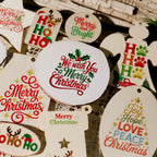 Christmas Embroidery  Quotes UV-DTF Rub-on Stickers