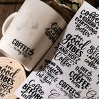 Coffee Phrases UV-DTF Rub-on Stickers