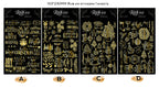 Gold Foil Christmas Rub-on Transfer Stickers