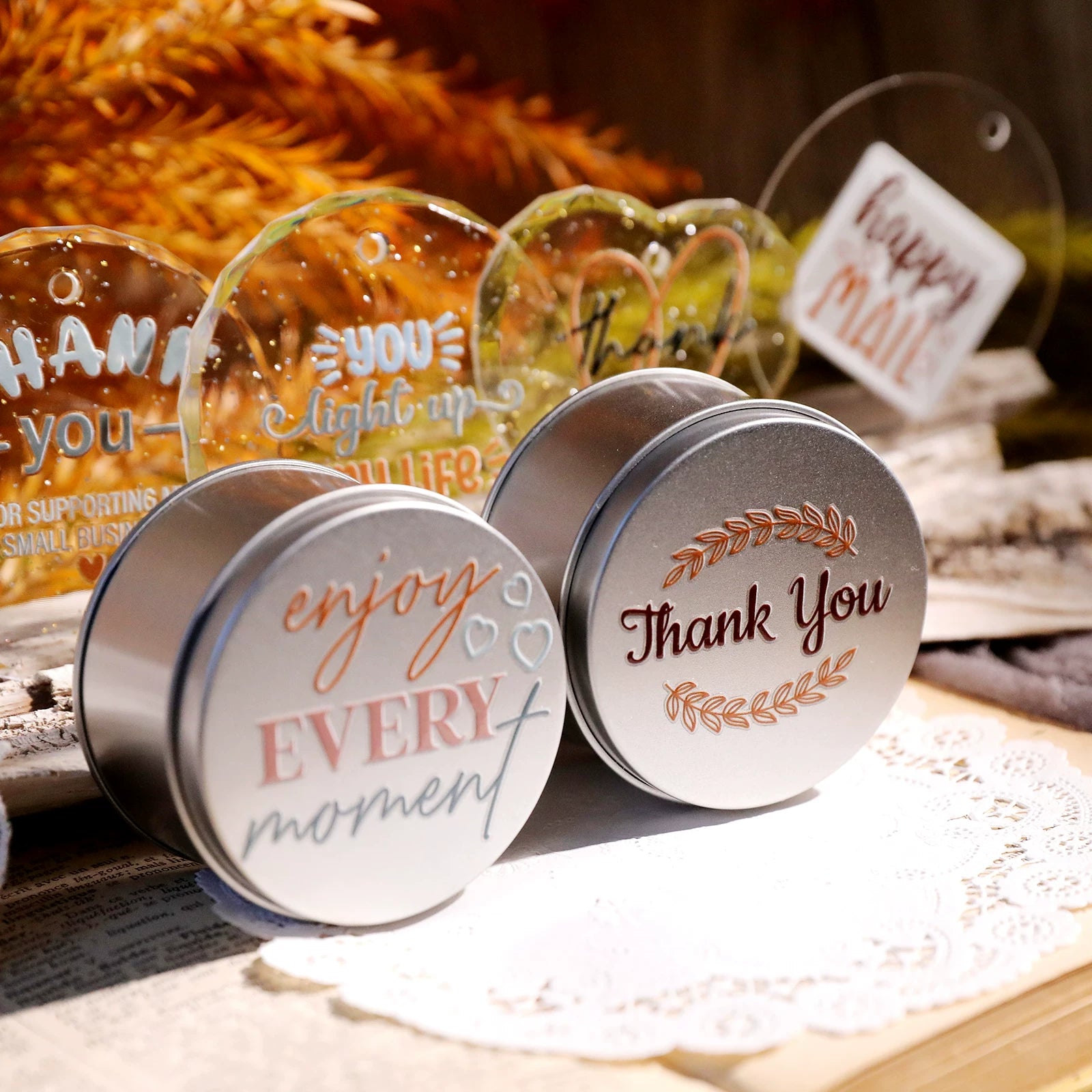 Thankful Quotes UV-DTF Rub-on Stickers