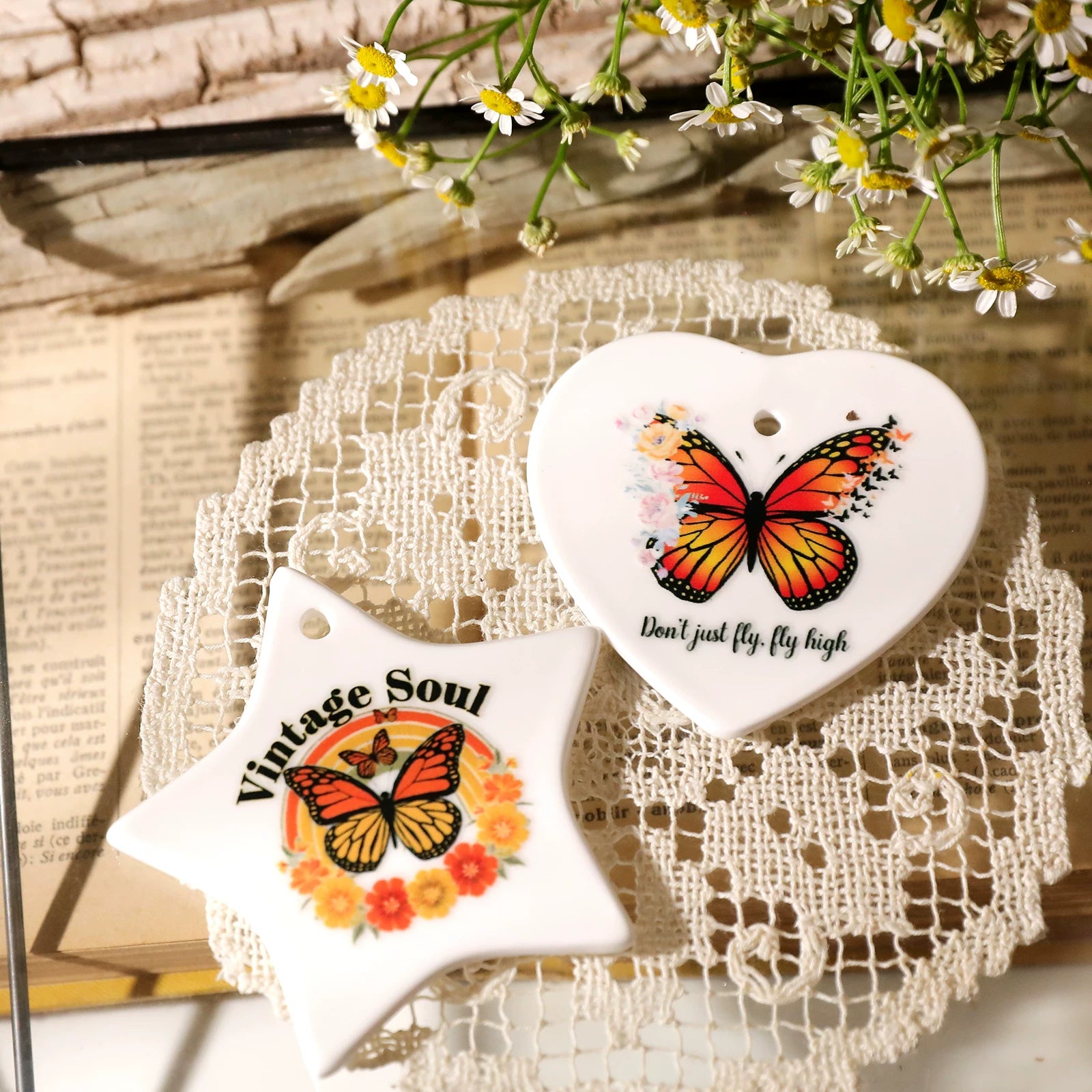 Butterflies Phrases UV-DTF Rub-on Stickers