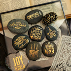 Gold Foil Christmas Rub-on Transfer Stickers
