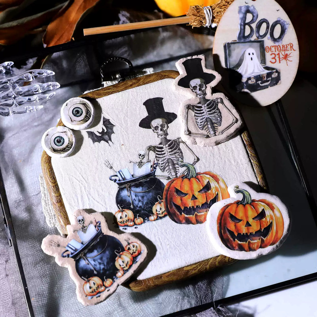 Halloween Dark Matte Rub-on Transfers