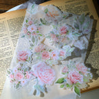 Pink Roses Vellum Stickers